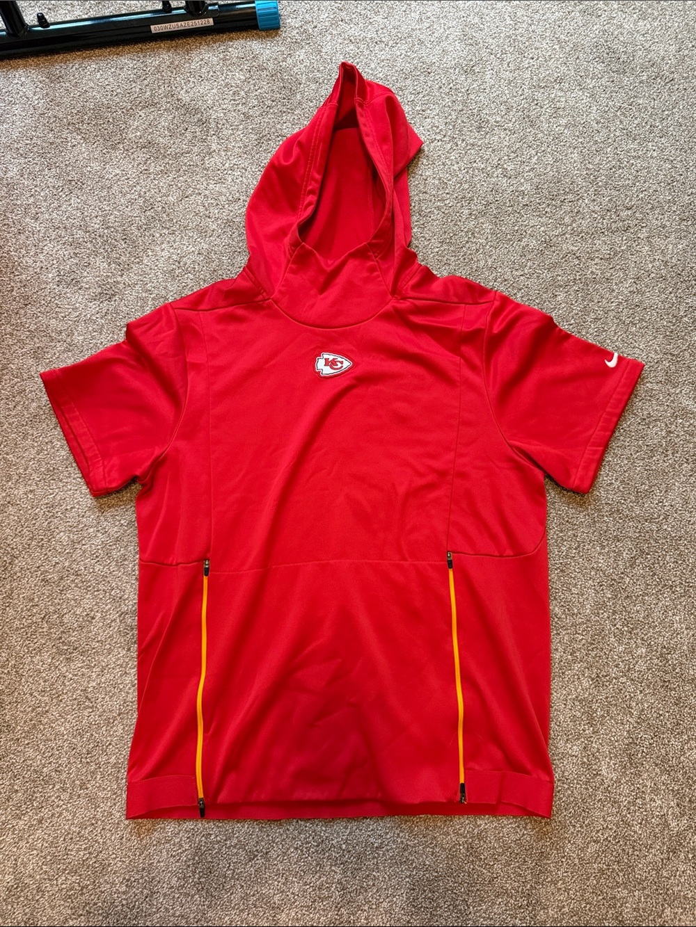Nike Red Kansas City Chiefs Hooded Short Sleeve Pullover
